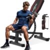 Weight Bench,Adjustable Workout Bench for Home Gym with 1200 LBS,Adjustable Back and Seat Exercise Incline for Full-Body Strength Training