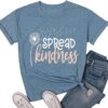 617XNahNSyL._AC_SL1000_.jpg Spread Kindness T Shirt for Women Summer Dandelion Graphic Tees Casual Funny Sayings Letter Printed Cute Shirts Tops
