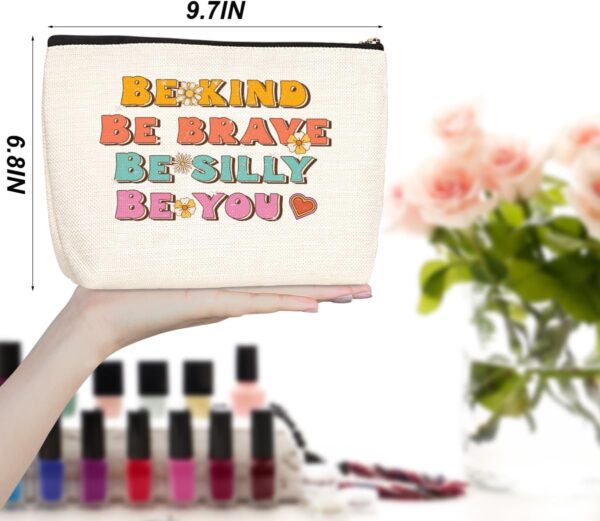 Office Gifts Supplies Mental Health Gifts Makeup Bag Motivational Gifts Cosmetic Travel Bag Gifts for Coworkers Women Leader Mother Employee Colleague Skincare Bag for Boss Day Birthday Nurses Day