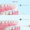 Water Dental Flosser Teeth Irrigator with 3 Modes Cordless Water Teeth Cleaner with 4 Replace Sprinkler Head IPX7 Waterproof Rechargeable Portable for Travel Home Braces Bridges Care