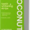 Zimba Coconut Flavored Teeth Whitening Strips | Vegan, Enamel Safe Hydrogen Peroxide Teeth Whitener for Coffee, Wine, Tobacco, and Other Stains | 14 Day Treatment | Coconut