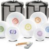 432HZ 7-12 Inch Chakra Symbol Design Frosted Quartz Crystal Singing Bowl with 2 PCS Travel Carry Case Bag for Sound Healing