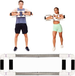 Push Down Bar Machine - Chest Expander at Home Workout Equipment, Arm Exerciser - Portable Spring Resistance Exercise Gym Kit for Home, Travel or Outdoors