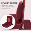 Friends Of Meditation Extra Large Meditation Chair and Yoga Chair with Back Support Cushion and Meditation Block | Yoga Chair for Adults | Premium Floor Chair | Portable | Maroon, Seat Size: 24x22 in