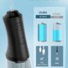 Water Flosser, Water Dental Flosser Pick for Teeth, 300ML IPX7 Waterproof Oral Irrigator, 3 Modes 4 Replaceable Jet Tips, Professional Flossing Cleaning Picks for Home Travel Gums, Braces Care (Black)