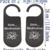 CENWA 2 Pcs Meditation Door Hanger Meditation Decor Do Not Disturb Sign Meditation Decor for Room (Meditation 2)