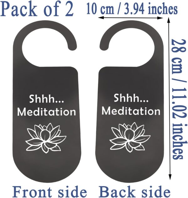 CENWA 2 Pcs Meditation Door Hanger Meditation Decor Do Not Disturb Sign Meditation Decor for Room (Meditation 2)