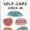 Self-care Check-in Sign, Mental Health Wood Sign, Rustic Hanging Wood Plaque Sign, Classroom Decor, Well-being Decor, Wall Decor Art, Therapist Office Decor, Counseling Room Hanging Decor