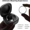 Upgrade Smart Health Ring for Women Men,Waterproof Fitness Ring, Fitness Tracker for Activity Monitoring,Sleep Tracker, No Subscription Fee, Smart Ring for iSO & Android (Black,10#)