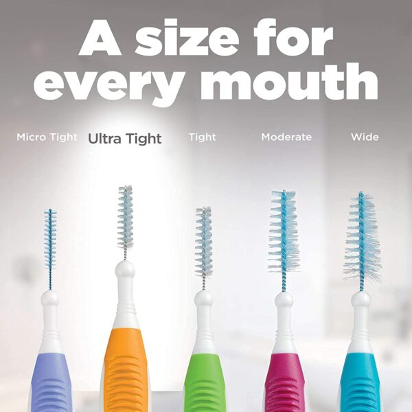 GUM Proxabrush Go-Betweens - Ultra Tight - Interdental Brushes - Soft Bristled Dental Picks for Plaque Removal & Gum Health - Safe for Braces & Dental Devices, 10ct (6pk)