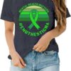 LBP Womens Green Ribbon Shirt Mental Health Matters End The Stigma T-Shirt Green Ribbon Activist Tee Tops