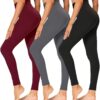 High Waisted Leggings for Women - Soft Athletic Tummy Control Pants for Running Cycling Yoga Workout
