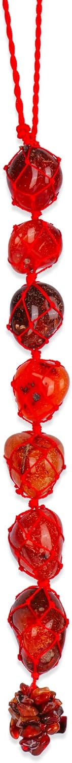 Carnelian Crystal - Meditation Room Accessories - Car Crystal Hanging Ornament - Crystals for Car Mirror - Wall Home Decoration - Feng Shui Gifts
