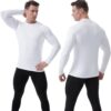 Runhit Men's Thermal Compression Shirt Fleece Lined Long Sleeve Thermal Shirts Athletic Base Layer Top Cold Weather Gear