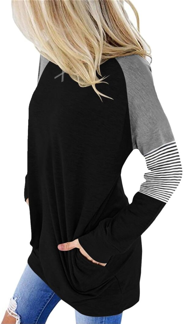 Angerella Women's Casual Loose Fit Pocket Shirts Printed Tops