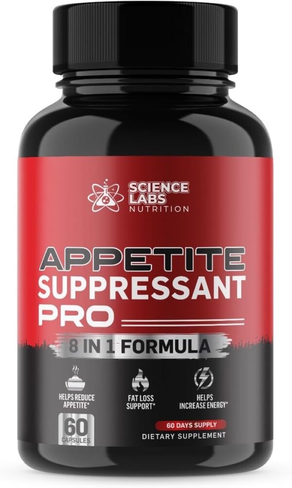 Science Labs | #1 Dosed Appetite Suppressant Weight Loss Pills for Women & Men | Belly Fat Burner Supplement, Metabolism Booster, Carb Blocker | Diet Pills That Work Fast - 60 Servings