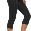Stelle Women's Capri Yoga Pants with Pockets Essential High Waisted Legging for Workout