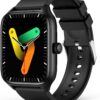 Smart Watches for Men Women with Bluetooth Call, Activity Fitness Tracker 1.96" HD Full Touch Screen with Heart Rate/Sleep Monitor,Waterproof Smartwatches for iOS Android Black