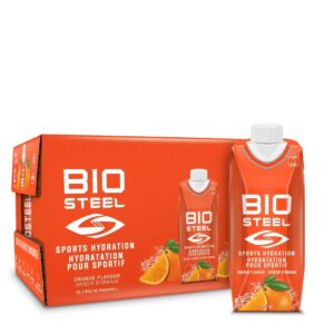 BioSteel Orange Sports Drink 12-Pack 16.7 oz - Instant Hydration Sugar Free Recovery Drink with Element Electrolytes & Vital Nutrients for Optimal Performance