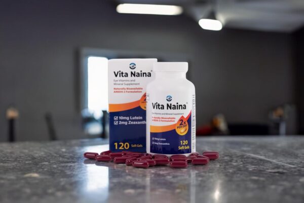 Vita Naina (120 SoftGels) | AREDS2 Eye Vitamins and Mineral Supplement (Zeaxanthin 2mg) | High Bioavailability and Bio-Absorption Formula | Easy on Your Digestive System | Easy to Swallow
