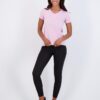 Real Essentials 5 Pack: Women's Short Sleeve V-Neck Activewear T-Shirt Dry-Fit Wicking Yoga Top (Available in Plus)
