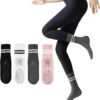 ULEEMARK Womens Pilates Non slip Yoga Socks Dance Gym Exercise Ankle Socks