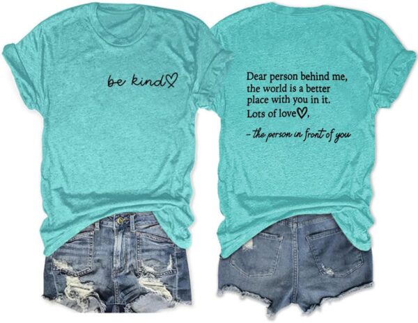 Be Kind Womens T Shirts Cute Graphic Blessed Shirt Short Sleeve Tees Funny Inspirational T-Shirt Teacher Tops