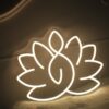 Lotus Flower Neon Sign for Zen Wall Art, Meditation Accessories for Yoga Room, Dimmable Spiritual Neon Lights Decor, Light Up Wall Art for Home or Yoga Studio,12 * 15.3 inch,white