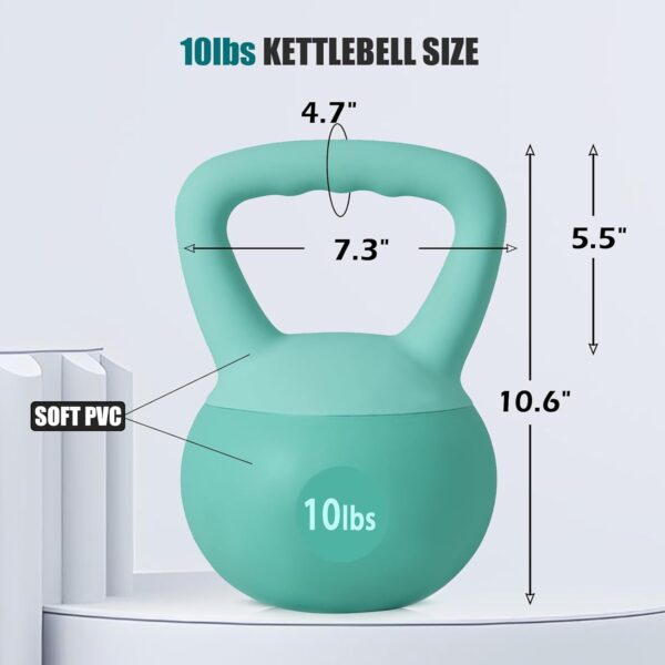 SogesPower Soft Kettlebells,Iron Sand Filled Weights Strength Training Kettlebells,Shock-Proof Weights and Wide-Grip Handle,Fitness Soft Kettlebells for Women Men Children,Home Gym Kettlebells