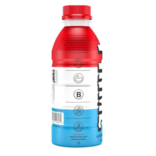 PRIME Hydration ICE POP | Sports Drinks | Electrolyte Enhanced for Ultimate Hydration | 250mg BCAAs | B Vitamins | Antioxidants | 2g Of Sugar | 16.9 Fluid Ounce | 12 Pack