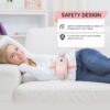 Portable Cordless Heating Pad，Heating Pad 5s Fast Heating，Heating Pads for Cramps with 3 Heat Levels and 3 Massage Modes，Menstrual Heating Pad for Women and Girl (Pink)