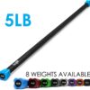 Yes4All Total Body Workout Weighted Bar, Resistance Band Bar, Weighted Bar Racks, Body Exercise Bar for Yoga, Strength Training in Home and Gym Single/Combo