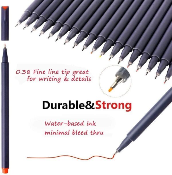 iBayam Journal Planner Pens Colored Pens, Office School Supplies, Fine Point Fineliner Drawing Art Markers for Bullet Journaling Scrapbooking Notebook Writing Note Taking Calendar Stationary, 18-Color