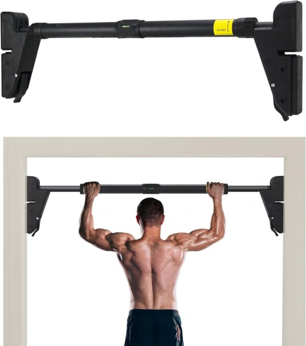FICTOR Door Pull up Bar for Doorway, Strength Training Equipment, Adjustable Door Frame, Non-slip Chin up Bar for Home Gym, with No Screw Installation
