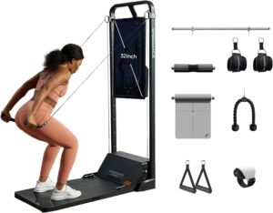 Smart Home Gym System, Gym Monster Multifunctional Smith Machine Home Gym Power Cage, All-in-one Cable Machine for Home Workout, Full Body Strength Training Fitness Exercise Machine