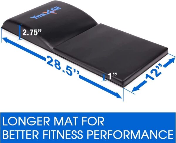 Yes4All Ab Mat Tailbone & No Tailbone, Foldable Abdominal Exercise Sit Up Support Pad for Core Training and Lower Back