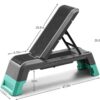 leikefitness Multifunctional Aerobic Deck with Cord Workout Platform Adjustable Dumbbell Bench Weight Bench Professional Fitness Equipment for Home Gym