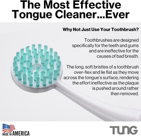 Tung Tongue Gel | Fresh Mint Tongue Cleaning Paste | Bad Breath and Halitosis | Mouth Odor Eliminator | Use with Tongue Brushes & Scrapers | Made in America (2 Pack)