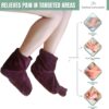 Herbal Concepts Booties Hot and Cold Feet Aromatherapy with 12 Herbs Wheat and Flax Seed for Relieving Foot Stiffness, Sore Muscles and Joints, Achilles tendinitis, Plantar Fasciitis, Charcoal