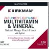 61BW-E8grtL._AC_SL1200_.jpg Kirkman - Children's Chewable Multivitamin & Mineral - 120 Tablets - Potent Broad-Spectrum Vitamin/Mineral Supplement - with Xylitol - Natural Mango Peach Flavor