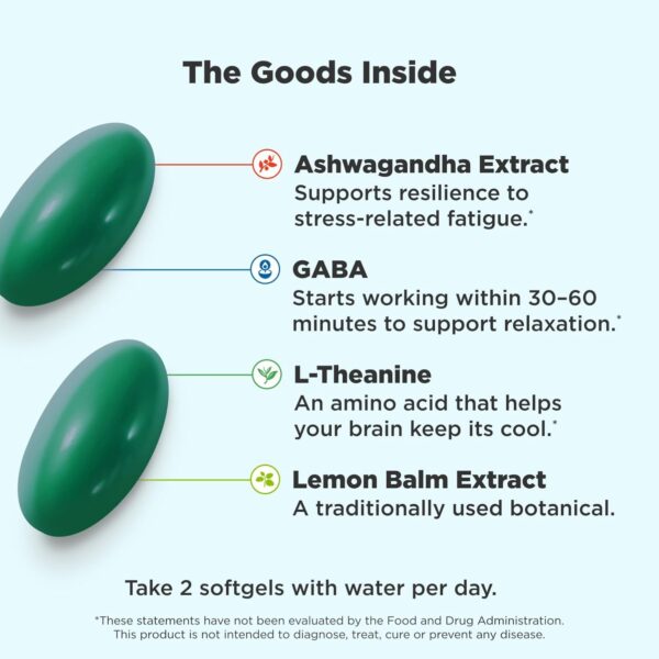 OLLY Ultra Goodbye Stress Softgels, 60ct