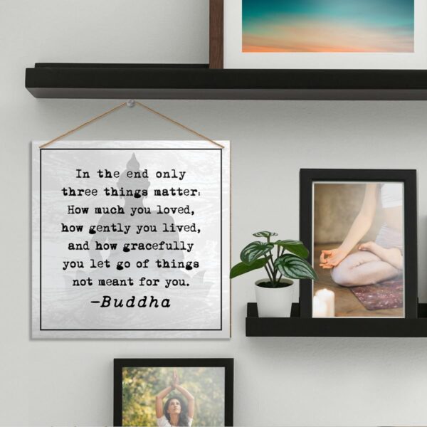 Yoga Decor Sign, Inspirational Buddha Meditation Decor for Home Zen Room, Studio Yoga Decoration for Bedroom Office, Spiritual Gifts for Women Meditation Lover Yoga Lover Yoga Instructor Teacher
