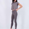 Real Essentials 5 Pack: Women's Dry Fit Crop Top - Short Sleeve Crew Neck Stretch Athletic Tee (Available in Plus Size)