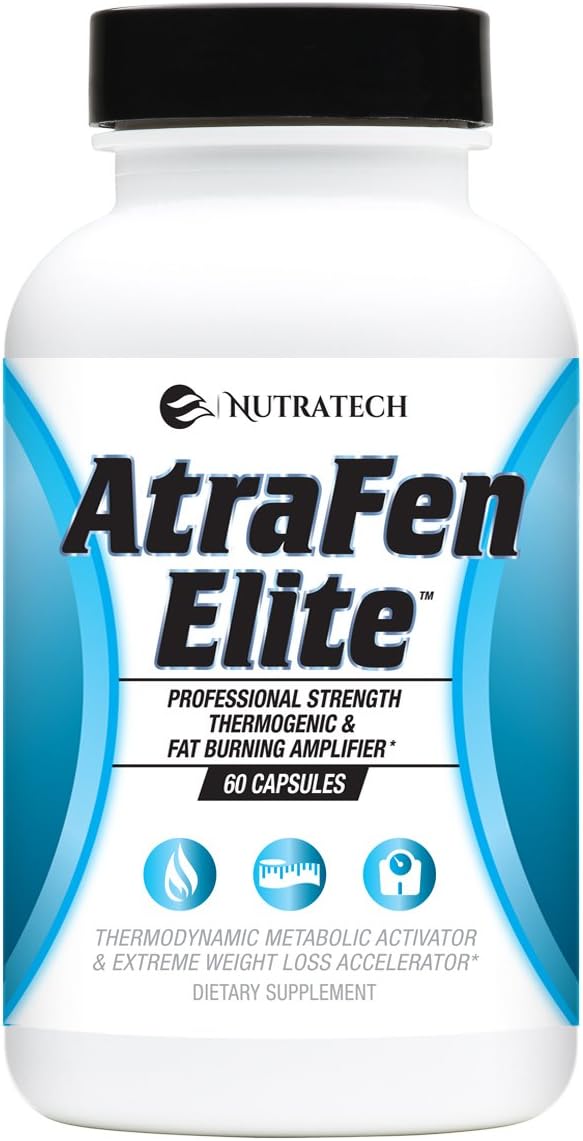 Atrafen Elite - Professional Strength Diet Aid That Supports Weight Management, Promotes Energy and Helps Suppress Food Cravings & Appetite. Dietary Supplement. 60 Pills.