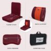 Friends Of Meditation Extra Large Meditation Chair and Yoga Chair with Back Support Cushion and Meditation Block | Yoga Chair for Adults | Premium Floor Chair | Portable | Maroon, Seat Size: 24x22 in