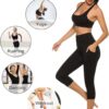 Stelle Women's Capri Yoga Pants with Pockets Essential High Waisted Legging for Workout