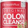 Health Plus Colon Cleanse Digestive Support | All Natural Daily Fiber for Toxin Elimination To Reduce Bloating | Supports Heart Health | 200 Capsules, 33 Servings