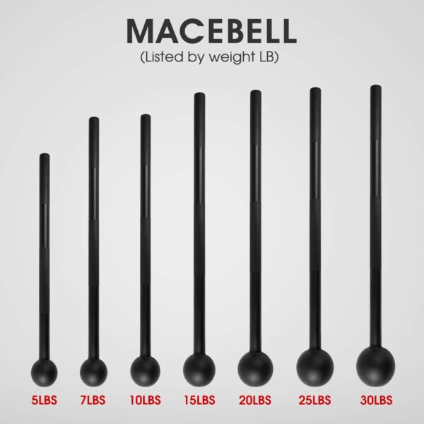 Yes4All Steel Mace Bell for Strength Training - Support Full Body, Muscles, Shoulder, Grips & Forearms Workouts to Rehabilitation, Stretching 5, 7, 10, 15, 20, 25, 30lb For Woman & Man