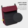 Friends of Meditation Relaxing Buddha Meditation Chair | Detachable Rectangular Back Support & Zafu Cushion | Portable Folding Chair | Floor Chair with Back Support | Yoga Chairs for Adults | Maroon