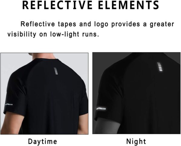 Men's Cooling Ice Silk Running Shirts Quick Dry Short Sleeve Athletic Gym T-Shirts UPF 50+ Outdoor Workout Tshirts